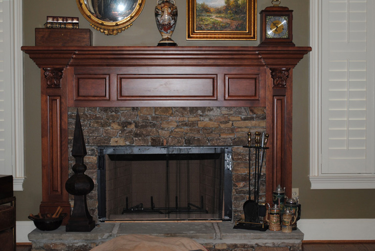 Cherry Fireplace Mantle